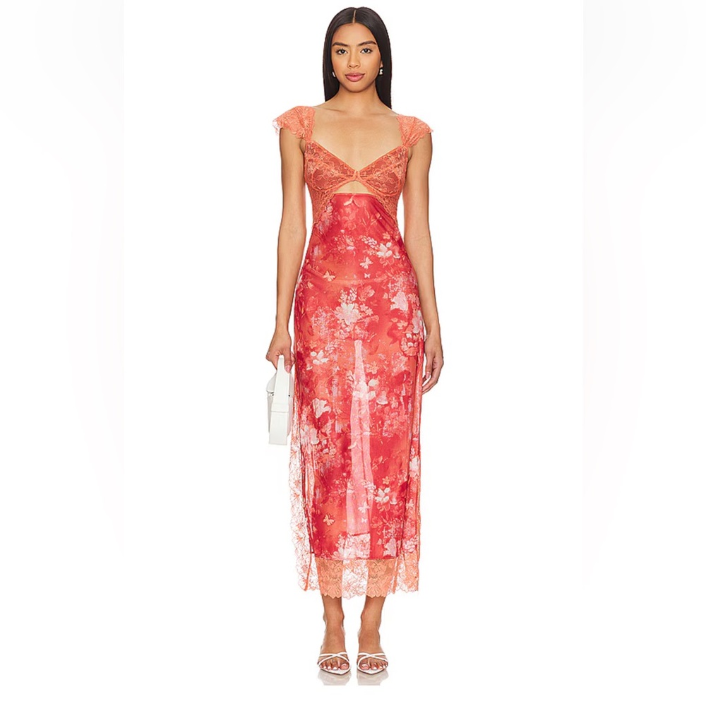 Free People Floral Lace Swim Coverup